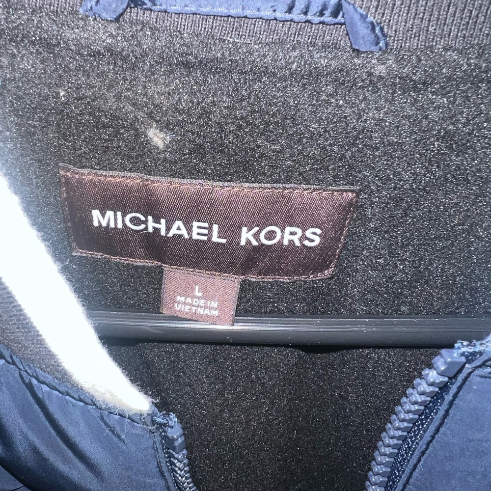 Michael Kors Navy Quilted Jacket - Picture 4 of 6